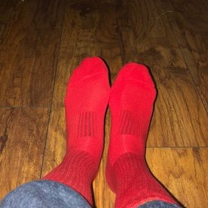 Red work socks ♥️